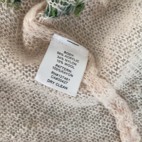 WILDFOX Womens Pink Knit Prairie Rose Distressed Lennon Tunic Sweater Size XS - Picture 6 of 7